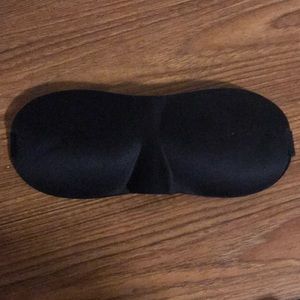 Black silk eye mask